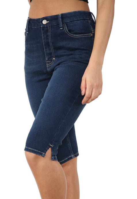 MYT Shorts De Mezclilla De Talle Alto Magic Shaping Azul Mujer - Image 4