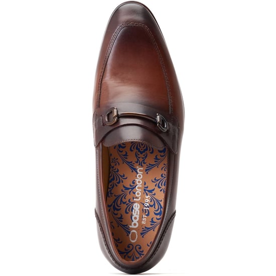 Base London Russo Leather Men's Burnt Brown Loafers - Image 4