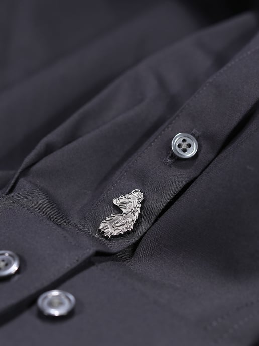 Luke 1977 Men's The Butchers Pencil Slim Fit Smart Shirt in Black