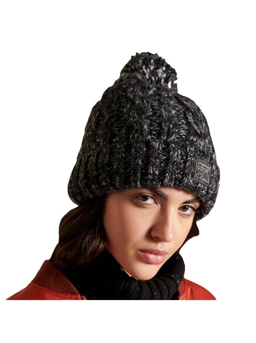Superdry Tweed Cable Beanie - Image 2