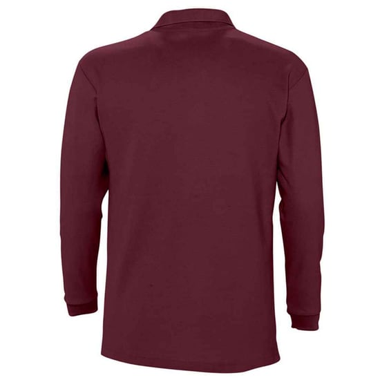 SOLS Unisex Adult Winter II Long-Sleeved Polo Shirt (Burgundy) - Image 2
