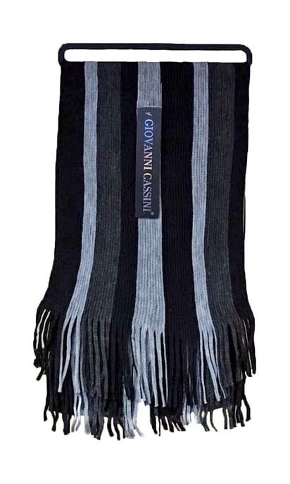 Bufanda de invierno de punto a rayas de inspiración italiana para hombre Talla única - Image 2