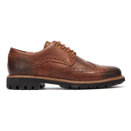 Clarks Batcombe Wing Mens Dark Tan Shoes - Image 5