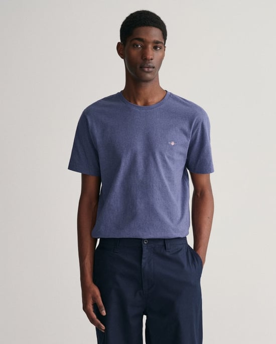 GANT Men's Regular Fit Short Sleeve T-Shirt Shield Logo