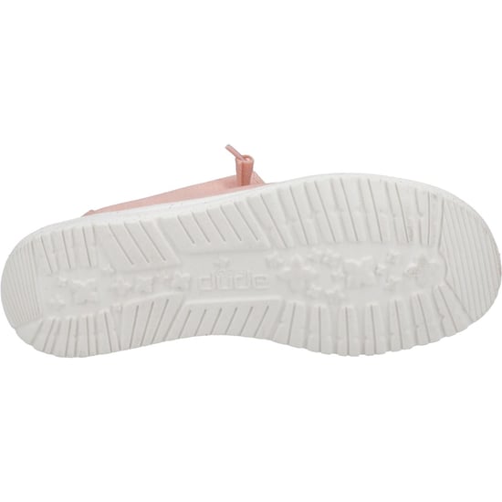 HEYDUDE Wendy Canvas 100% Cotton Women's Pink Loafers - Image 3