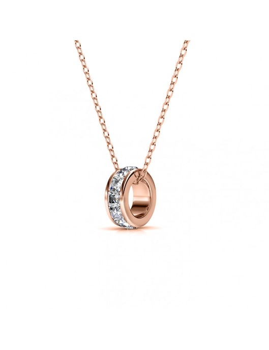 Colgantes de rodillos cuadrados - Oro rosa y cristal - Image 3