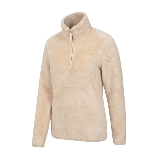 Mountain Warehouse Womens/Ladies Teddy Fleece Quarter Zip Fleece Top (Beige) - Image 3