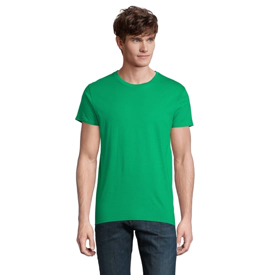 SOLS Mens Pioneer Organic Cotton T-Shirt (Kelly Green) - Image 1