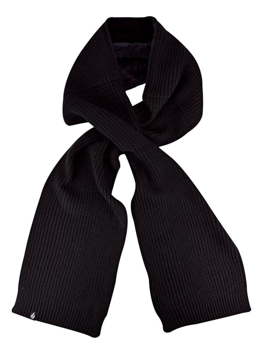 Mens Windproof Fleece Winter Scarf | Heat Holders | Thermal Cosy Black Scarves for Cold Weather - Negro - Image 1