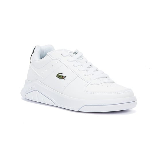 Lacoste Game Advance 0722 1 Junior White / Dark Green Trainers - Image 2
