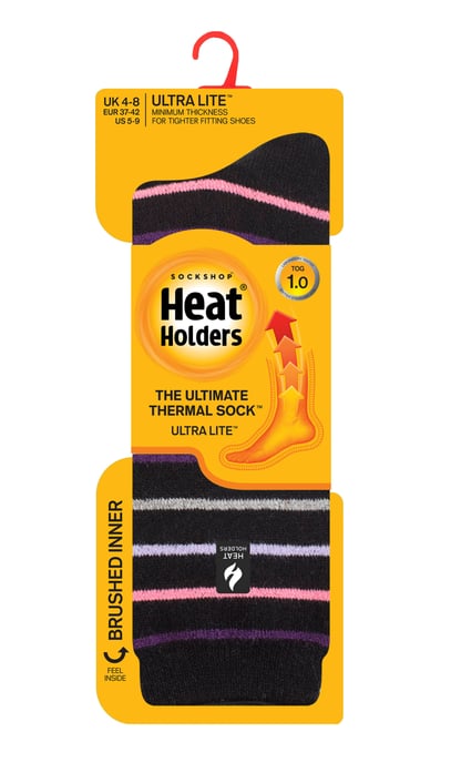 Heat Holders - Calcetines térmicos de mujer Ultra Lite con diseño de hilo interior cepillado - Negro (Riga) - Image 2