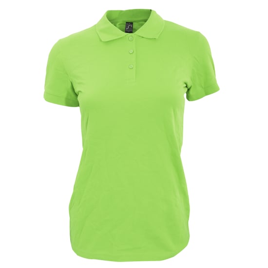 SOLS Womens/Ladies Perfect Pique Short Sleeve Polo Shirt (Apple Green) - Image 1