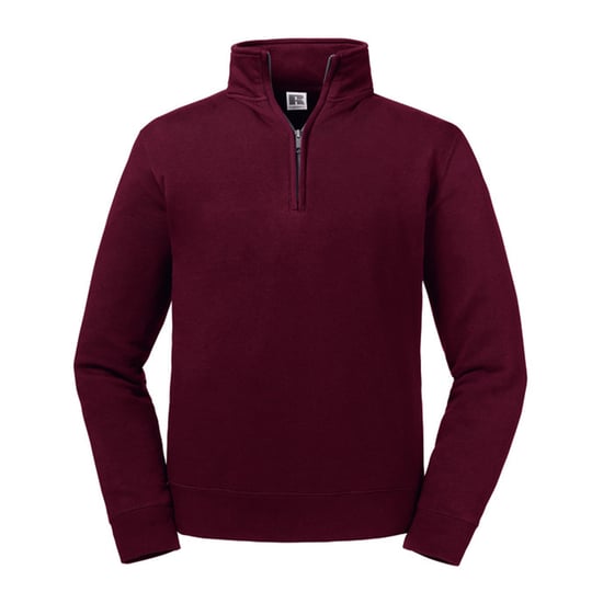 Russell Mens Authentic Quarter Zip Sweatshirt (Burgundy) - Image 1
