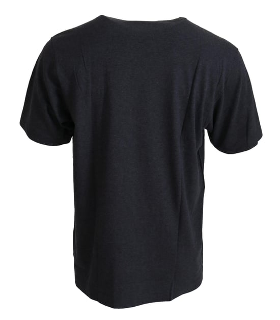 Camiseta de algodón gris de cuello redondo y manga corta para hombre de Dolce & Gabbana - Image 3