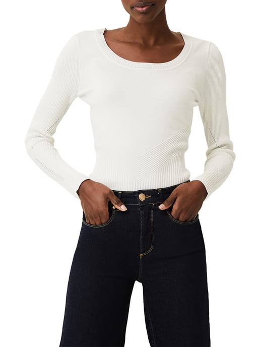 Dalma Chevron Fitted Knit Top