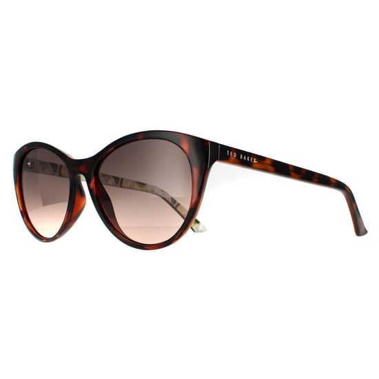 Ted Baker Cat Eye Womens Tortoise Flower Brown Gradient TB1583 Lisbet Sunglasses
