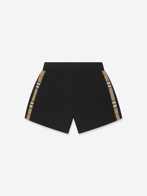 Burberry Girls Caterina Check Shorts in Black