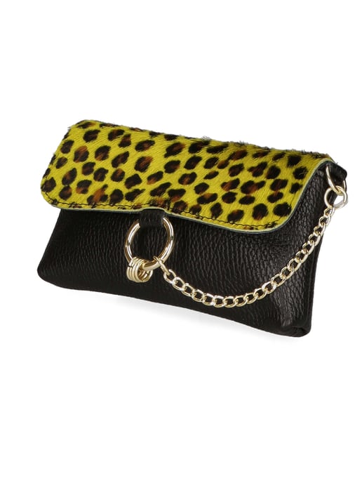 Gave Lux Clutch bag women CHEETAH YELLOW