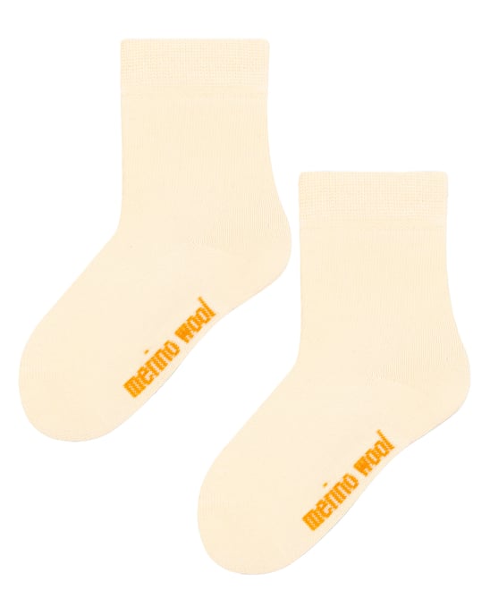 Steven - Calcetines térmicos de lana merina para niños - Crema - Image 1