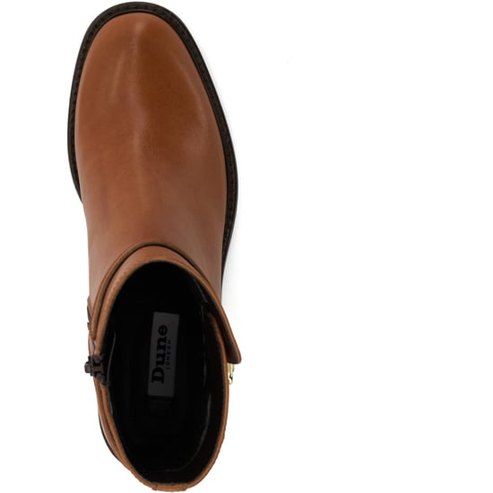 Dune Praising Leather Women's Tan Boots - Image 3