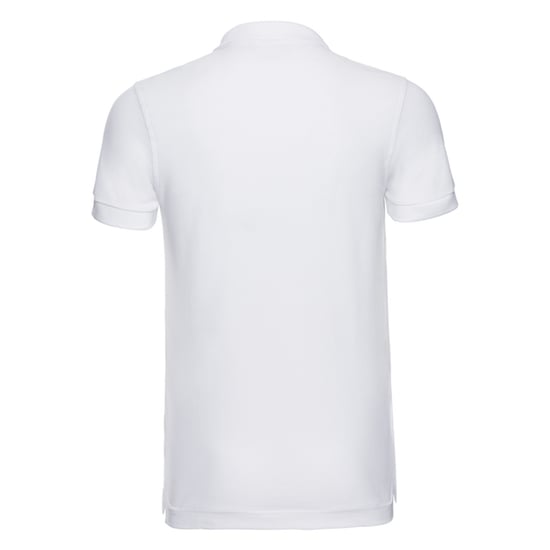 Russell Mens Stretch Fitted Polo Shirt (White) - Image 2