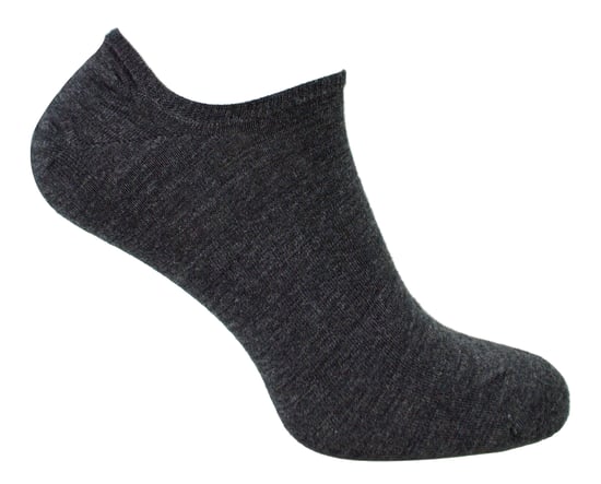 Calcetines Bajos de Lana Merino para Hombre | Steven | No Show Warm Footsies Socks - Charcoal - Image 1