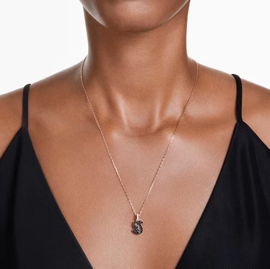 Swarovski 'Swan' Women's Gold Plated Metal Necklace - Rose 5678046 - Image 2