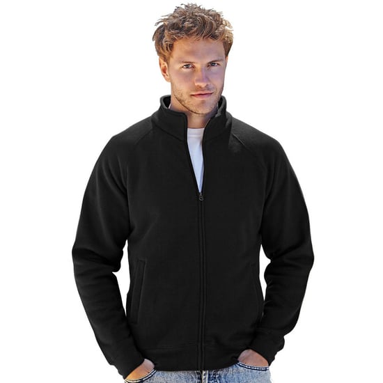 Fruit Of The Loom Mens Premium 70/30 Full Zip Sweatshirt Jacket (Black) - Image 2