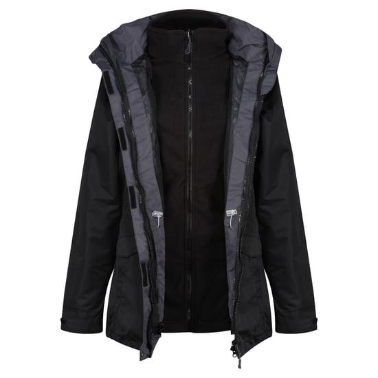 Regatta Womens/Ladies Benson III 3-in-1 Breathable Jacket (Black/Black)