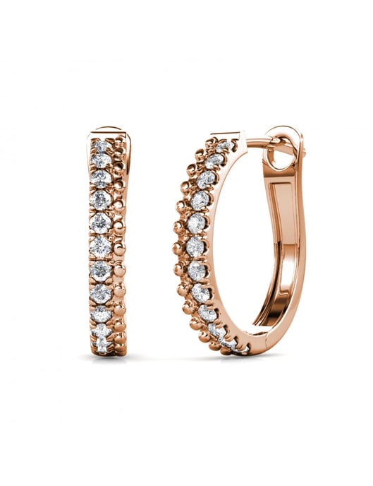 Pendientes Aleah - Oro rosa y Cristal - Image 1