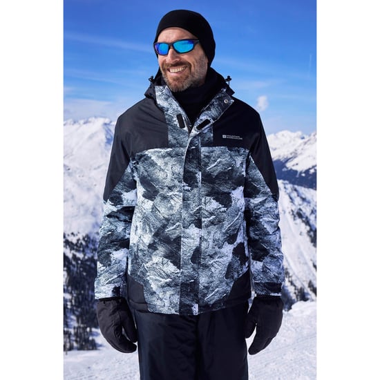 Mountain Warehouse Mens Shadow II Printed Ski Jacket (White)