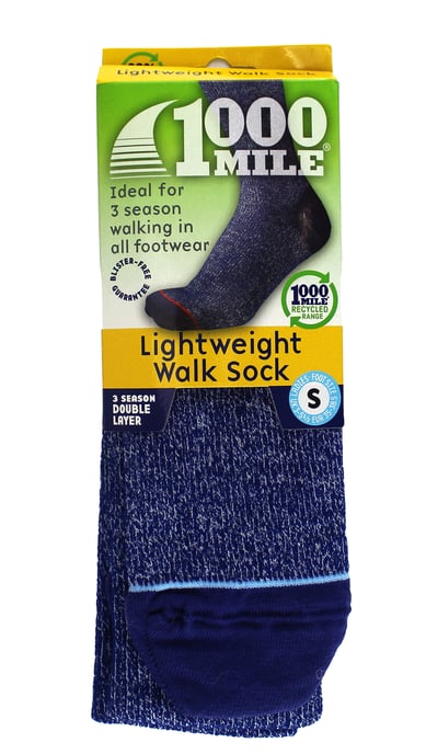 1000 Mile - Calcetines de senderismo ligeros, transpirables y antiampollas para mujer - Ultramarine Marl - Image 2