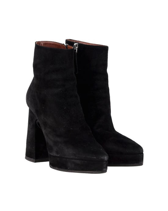 Proenza Schouler Block Heel Platform Boots in Black Suede - Image 3