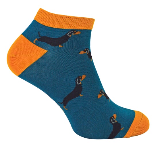 Calcetines de Bambú para Hombre - Perro Salchicha (Teal) - Image 1