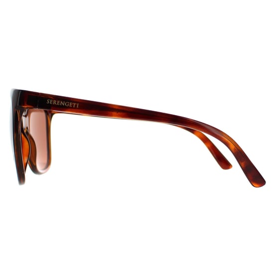 Serengeti Rectangle Mens Shiny Tortoise Mineral Polarized Drivers Brown Agata