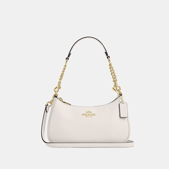 Teri Shoulder Bag in Refined Pebbled Leather with Chain Strap