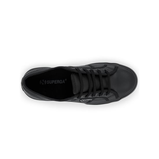 Superga Unisex Adult 2750 Efglu Leather Trainers (Total Black) - Image 3