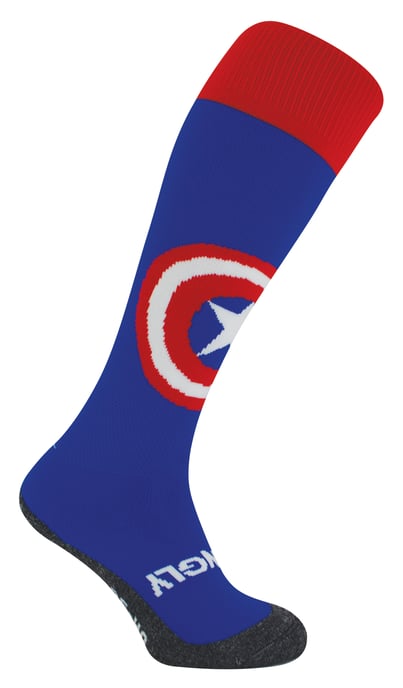 Capitán América Calcetines Largos para Deporte | Hingly | Calcetines para Hockey, Rugby y Fútbol para Hombre y Mujer - Image 1