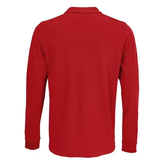 SOLS Unisex Adult Polycotton Long-Sleeved Polo Shirt (Red) - Image 2