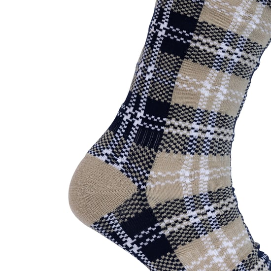 Trespass Unisex Adult Fergus Checked Socks (Soft Stone) - Image 3