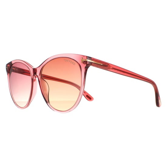 Tom Ford Round Womens Shiny Transparent Antique Pink Pink Gradient  Maxim FT0787