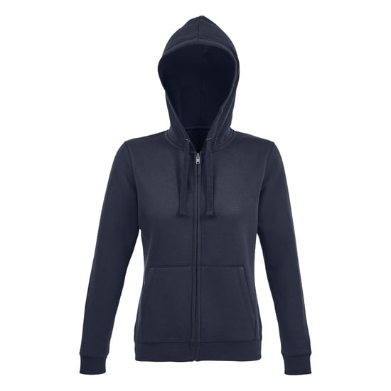 SOLS Womens/Ladies Spike Full Zip Hoodie (French Navy) - Image 1
