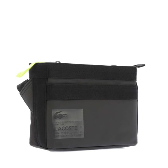 Accessories Lacoste Signature Print Water-Repellent Reporter Bag in Black