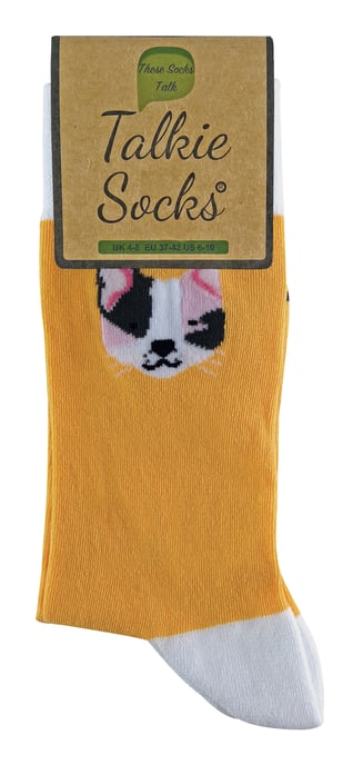 1 Par Unisex Novedad gato perro calcetines con Beagle / Pug / Scotty perro - Image 2