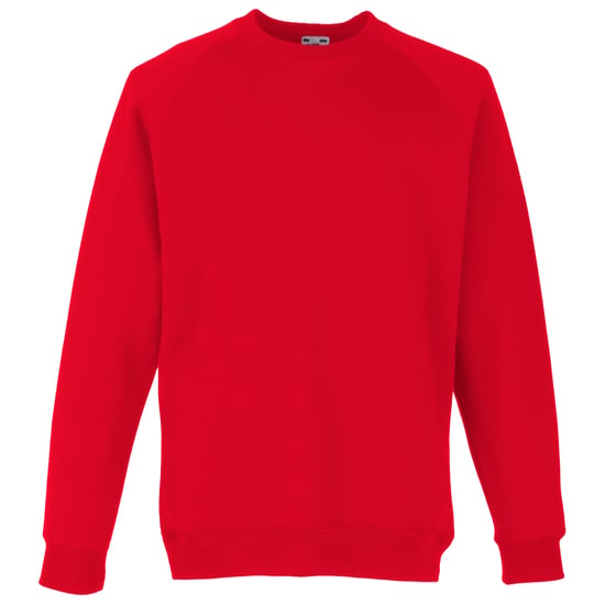 Fruit Of The Loom Childrens Unisex Raglan Sleeve Sweatshirt (Red) - Image 1