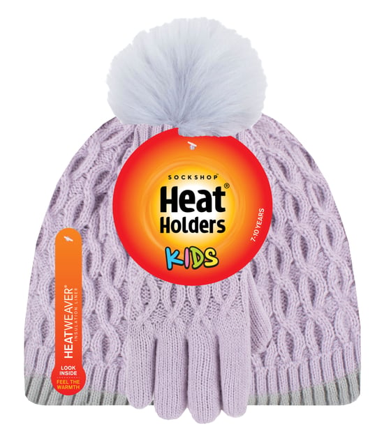 Heat Holders - Gorro y guantes térmicos aislantes para niñas - Lavender Frost - Image 2