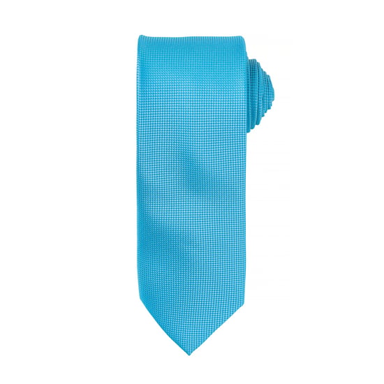 Premier Mens Micro Waffle Formal Work Tie (Turquoise) - Image 1
