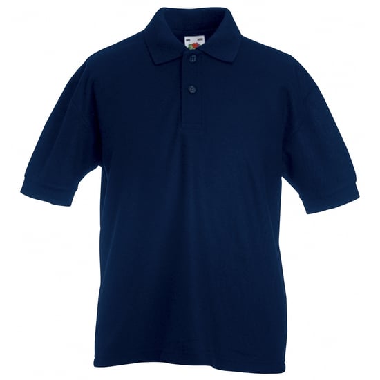 Fruit of the Loom Childrens/Kids Pique Short-Sleeved Polo Shirt (Deep Navy) - Image 1