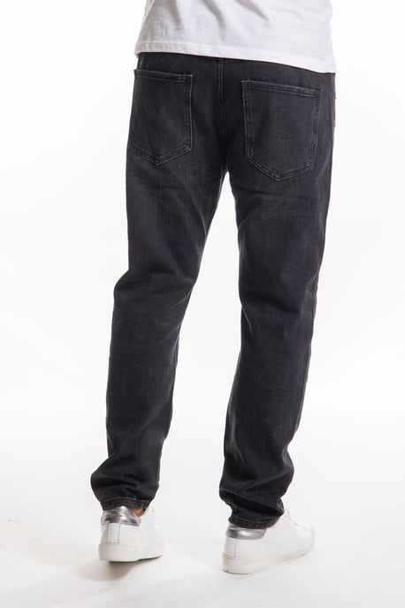 Takeshy Kurosawa Vaqueros Slim Cropped del hombre negro - Image 4