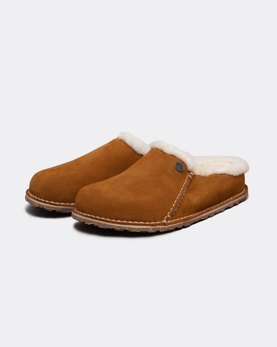 Birkenstock Zermatt Premium Shearling Suede Womens Clogs - Image 1